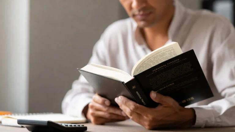 Persona organizando su presupuesto y plan de inversión