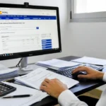 Rellenando formulario de devolución para mutualistas