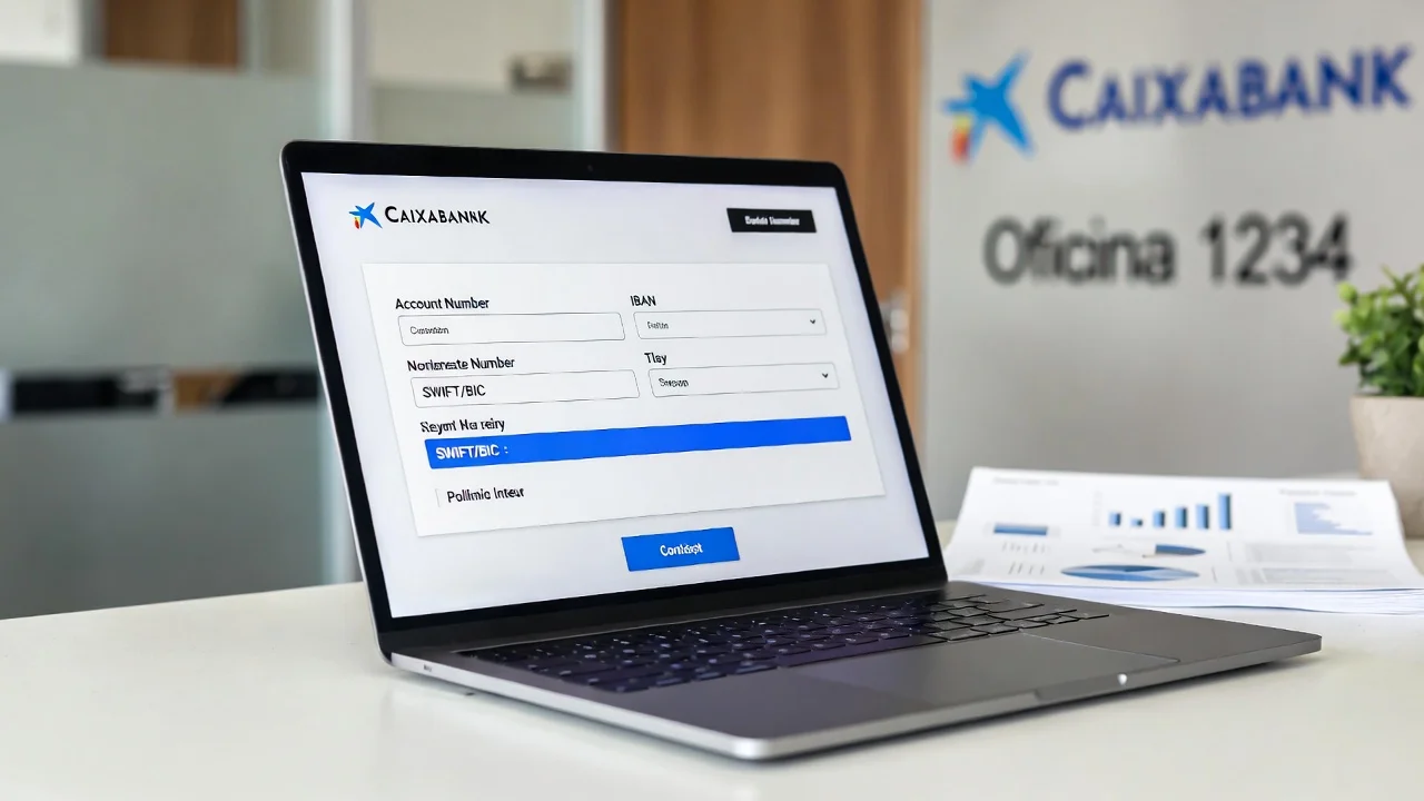 Campo SWIFT CaixaBank en formulario de transferencia internacional